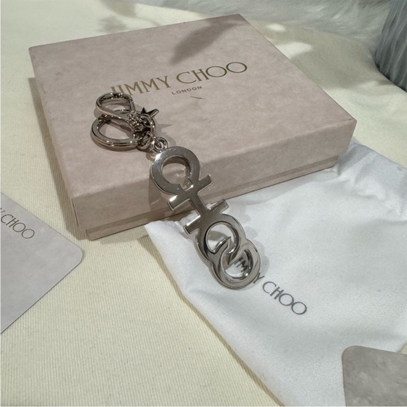 BUNDLE OF 2 - Jimmy Choo Card Holder & Bag Charm Key Chain - Picture 14 of 15